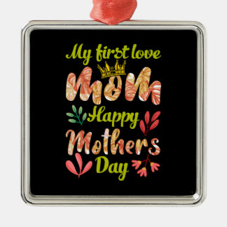 Mijn eerste liefdesmoeder metalen ornament