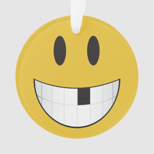 mijn eerste losse tand emoji ornament (voorkant)