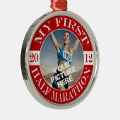 Mijn eerste marathon - 2012 metalen ornament (Rechts)
