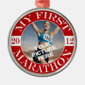 Mijn eerste marathon - 2012 metalen ornament (Voorkant)