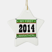 Mijn eerste marathon - 2014 keramisch ornament (Rechts)