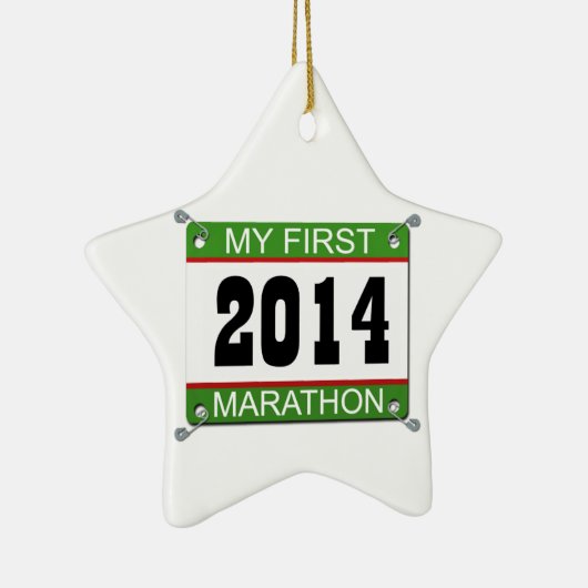 Mijn eerste marathon - 2014 keramisch ornament (Rechts)
