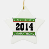 Mijn eerste marathon - 2014 keramisch ornament (Voorkant)