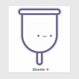 Mijn eerste menstruatie Leuke Girly Menstruatiecup Sticker