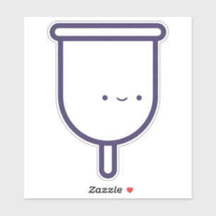 Mijn eerste menstruatie Leuke Girly Menstruatiecup Sticker
