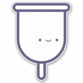 Mijn eerste menstruatie Leuke Girly Menstruatiecup Sticker (Voorkant)