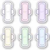 Mijn eerste menstruatie Schattigee regenboog Carto Sticker (Voorkant)