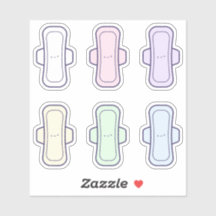 Mijn eerste menstruatie Schattigee regenboog Carto