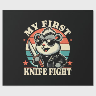 Mijn eerste messengevecht - Cool Hamster Cadeaupapier