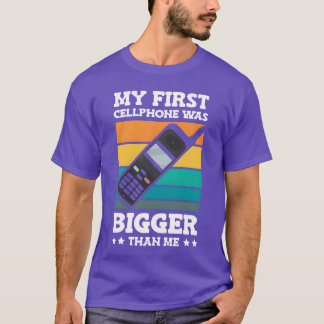 Mijn eerste mobiele telefoon was groter Retro tele T-shirt