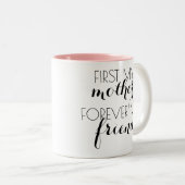 Mijn eerste moeder, voor altijd mijn vriend Moeder Tweekleurige Koffiemok (Voorkant rechts)