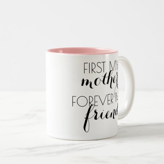 Mijn eerste moeder, voor altijd mijn vriend Moeder Tweekleurige Koffiemok (Voorkant rechts)