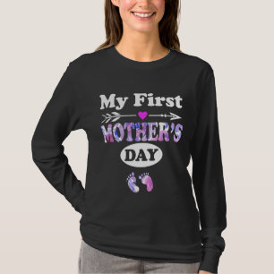 Mijn eerste Moederdag 2022 eerste keer dat mama zw T-shirt