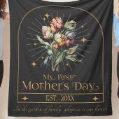 Mijn Eerste Moederdag Adoptieve Moeder Fleece Deken