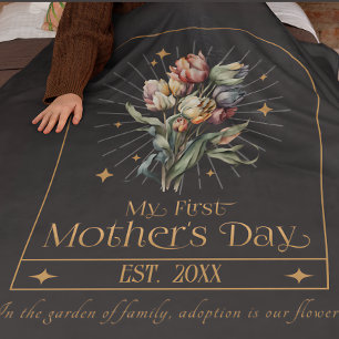 Mijn Eerste Moederdag Adoptieve Moeder Fleece Deken