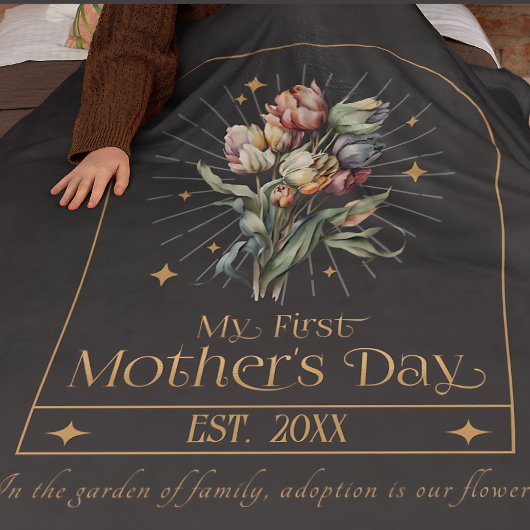Mijn Eerste Moederdag Adoptieve Moeder Fleece Deken
