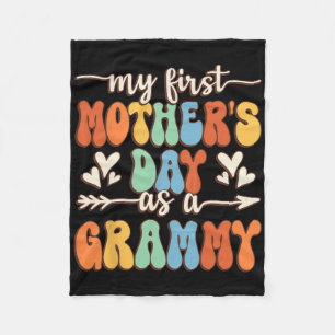 Mijn eerste Moederdag als een Grammy Retro Groovy Fleece Deken