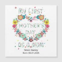 Mijn eerste Moederdag als een mama hartvormige blo