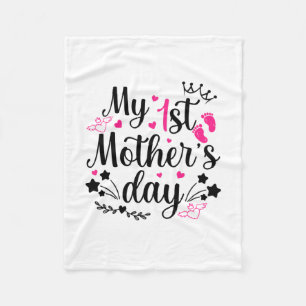 Mijn eerste Moederdag als mama 2 Fleece Deken