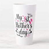 Mijn eerste Moederdag als mama 2 Latte Mok (Voorkant)