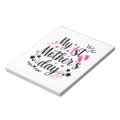 Mijn eerste Moederdag als mama 2 Notitieblok (Linkerzijde)