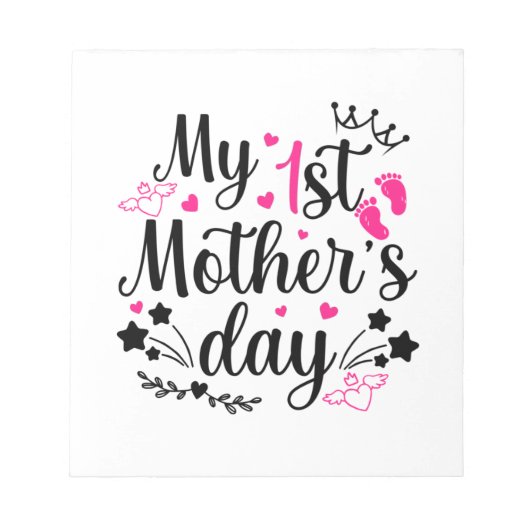 Mijn eerste Moederdag als mama 2 Notitieblok (Voorkant)