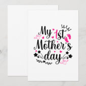 Mijn eerste Moederdag als mama 2 Save The Date (Voorkant / Achterkant)