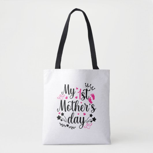 Mijn eerste Moederdag als mama 2 Tote Bag (Voorkant)