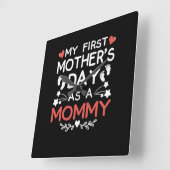 Mijn eerste Moederdag als mama Vierkante Klok (Hoek)