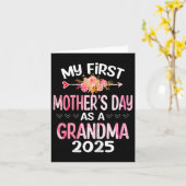 Mijn eerste Moederdag als oma 2025 Funny Mothe Kaart (Gele Bloem)