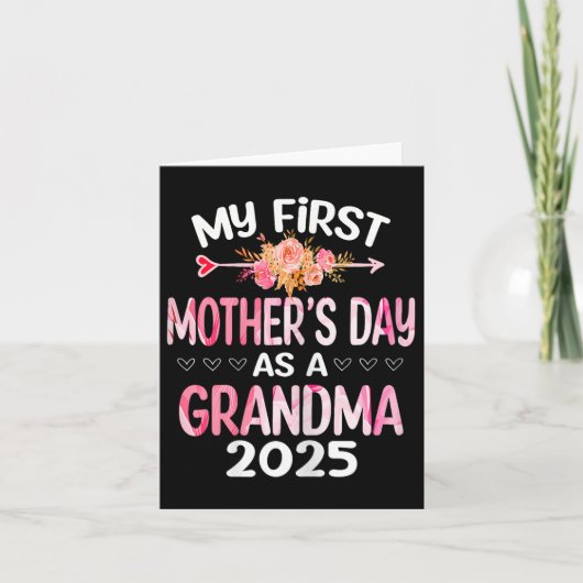 Mijn eerste Moederdag als oma 2025 Funny Mothe Kaart (Voorkant)