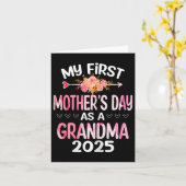 Mijn eerste Moederdag als oma 2025 Funny Mothe Kaart (Gele Bloem)