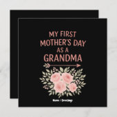 Mijn eerste Moederdag als oma Grappig & Schattige Kaart (Voorkant / Achterkant)