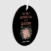 Mijn eerste Moederdag als oma Grappig & Schattige Ornament (voorkant)