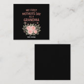 Mijn eerste Moederdag als oma Grappig & Schattige Vierkante Visitekaartje (Voorkant / Achterkant)