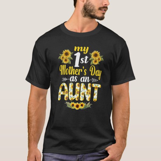 Mijn eerste Moederdag als tante Moederdag T-shirt (Voorkant)