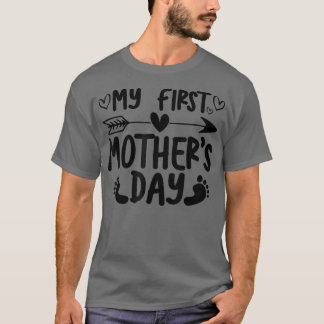 Mijn eerste Moederdag Zwangerschap Aankondiging Pr T-shirt