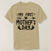 Mijn eerste Moederdag Zwangerschap Aankondiging Pr T-shirt (Design voorkant)