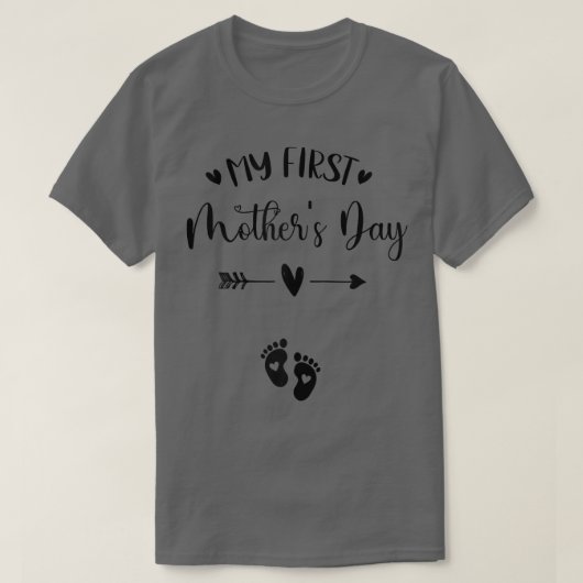 Mijn eerste Moederdag zwangerschap T-shirt (Design voorkant)