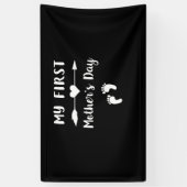 Mijn eerste Moederdag Zwangerschapsuitkondiging Ma Spandoek (Verticaal)