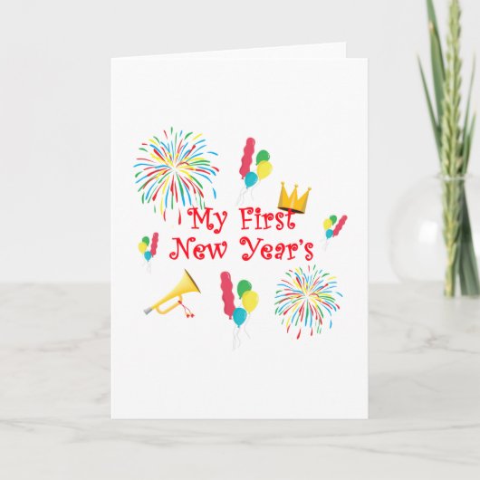 Mijn Eerste Nieuwjaar Feestdagen Kaart (Voorkant)