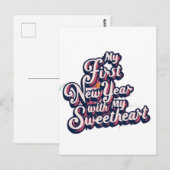 Mijn eerste nieuwjaar met mijn lieverd briefkaart (Voorkant / Achterkant)