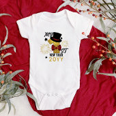 Mijn Eerste Nieuwjaar Schattige Baby Jongen Goud G Romper