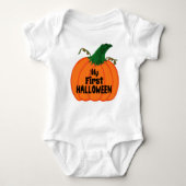Mijn eerste Oranje pompoen van Halloween Romper (Voorkant)