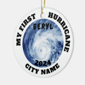 Mijn eerste orkaan Beryl Custom City Name Keramisch Ornament (Links)