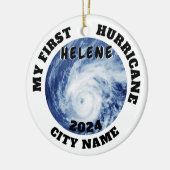 Mijn eerste orkaan Helene Custom City Name Keramisch Ornament (Links)