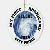Mijn eerste orkaan Helene Custom City Name Keramisch Ornament (Links)