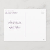 Mijn eerste Paarse foto van de Valentijnsdag Feestdagenkaart (Achterkant)