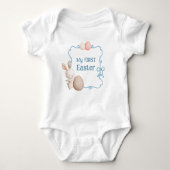 Mijn eerste paasblauwe baby jongen romper (Voorkant)