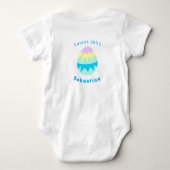 Mijn eerste paasblauwe Baby-pak Romper (Achterkant)